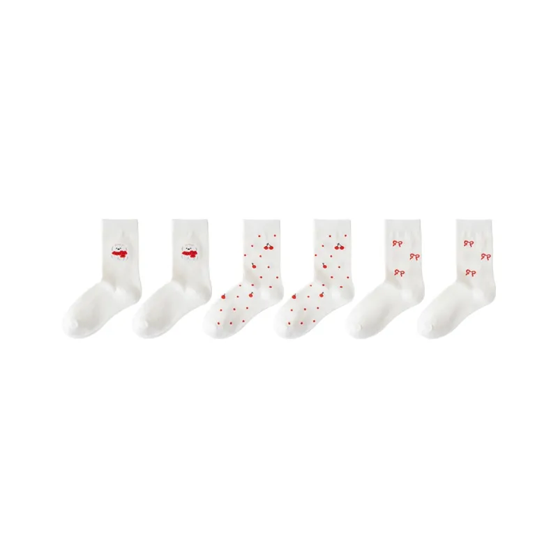 Cotton Gene Mid Calf Socks Women's Combo Set-48