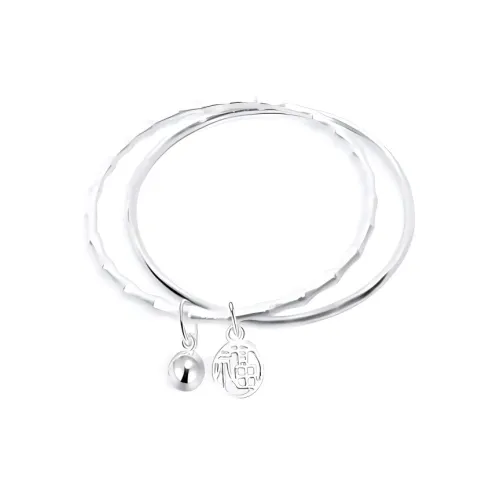 Hui Xuan Charm 999 Fine Silver Bangles Women's