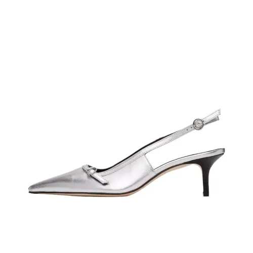 Aeyde Saba Slim Heel High Heels 5cm Women's Silver