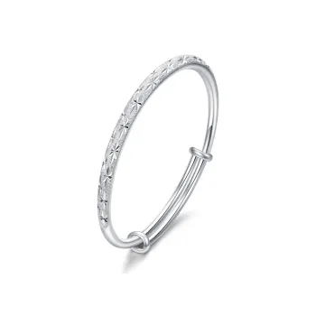 KLFOOK 999 Fine Silver New Chinese Style Chinese Fashion Trend Luxury Niche Design Premium Handmade Bangle Women's