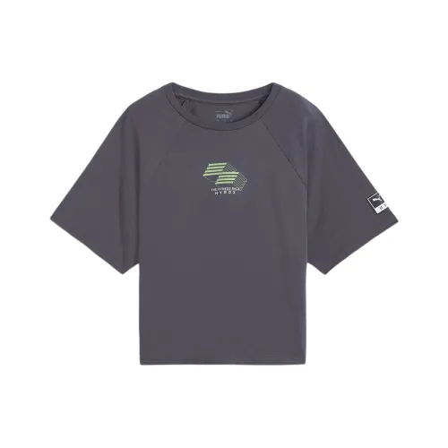 PUMA HYROXMOTION FW24 Raglan Sleeve T-Shirt Women's Galaxy Gray