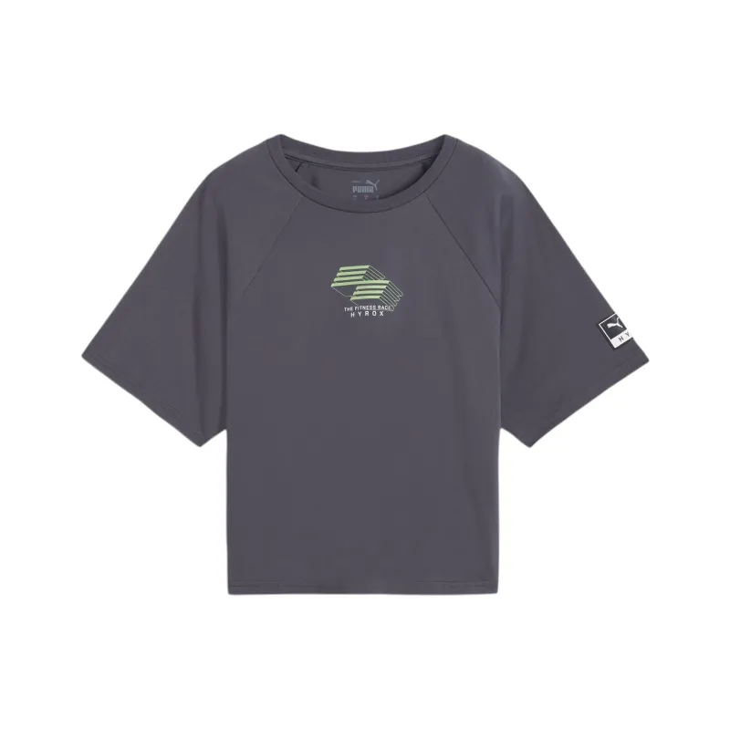 PUMA HYROXMOTION FW24 Raglan Sleeve T-Shirt Women's Galaxy Gray-0