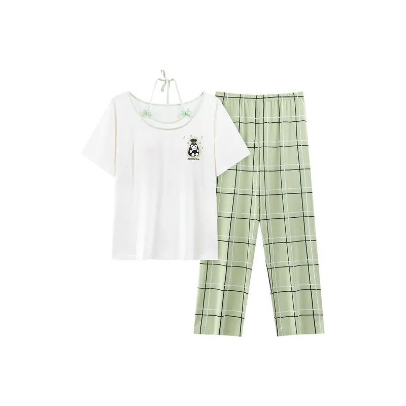 XISHE Pajama Set Women's Light Green-0
