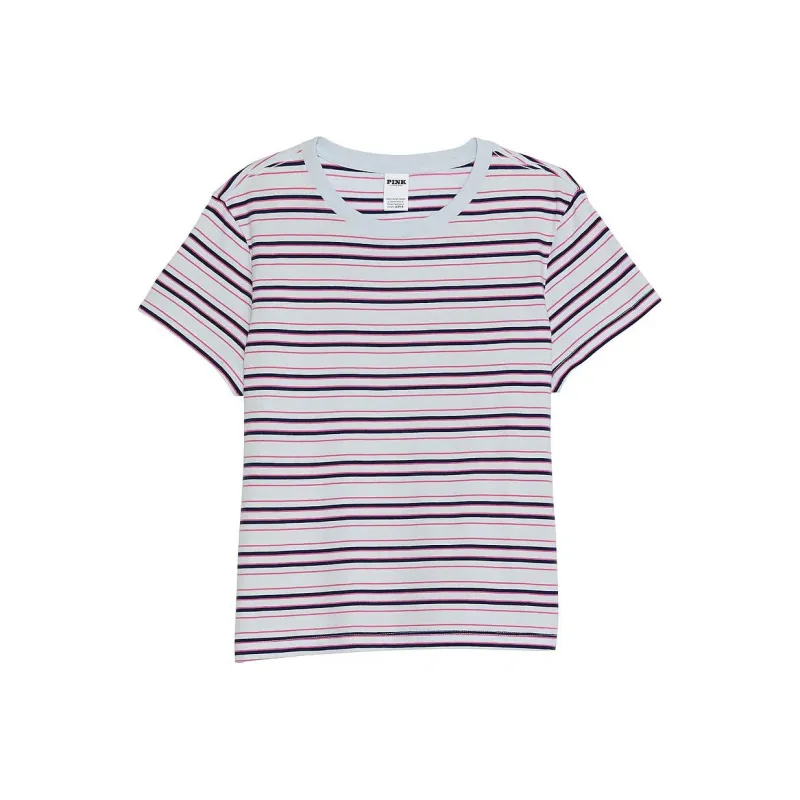 Victoria's Secret T-Shirt Women's Blue Stripes-0