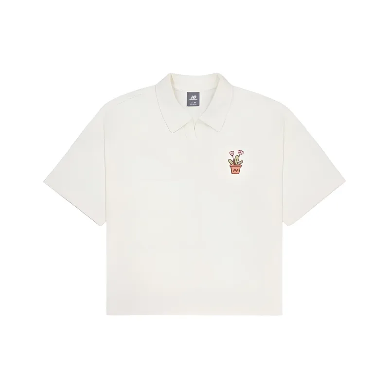 New Balance Heartfelt Living Polo Shirt Women's White-0