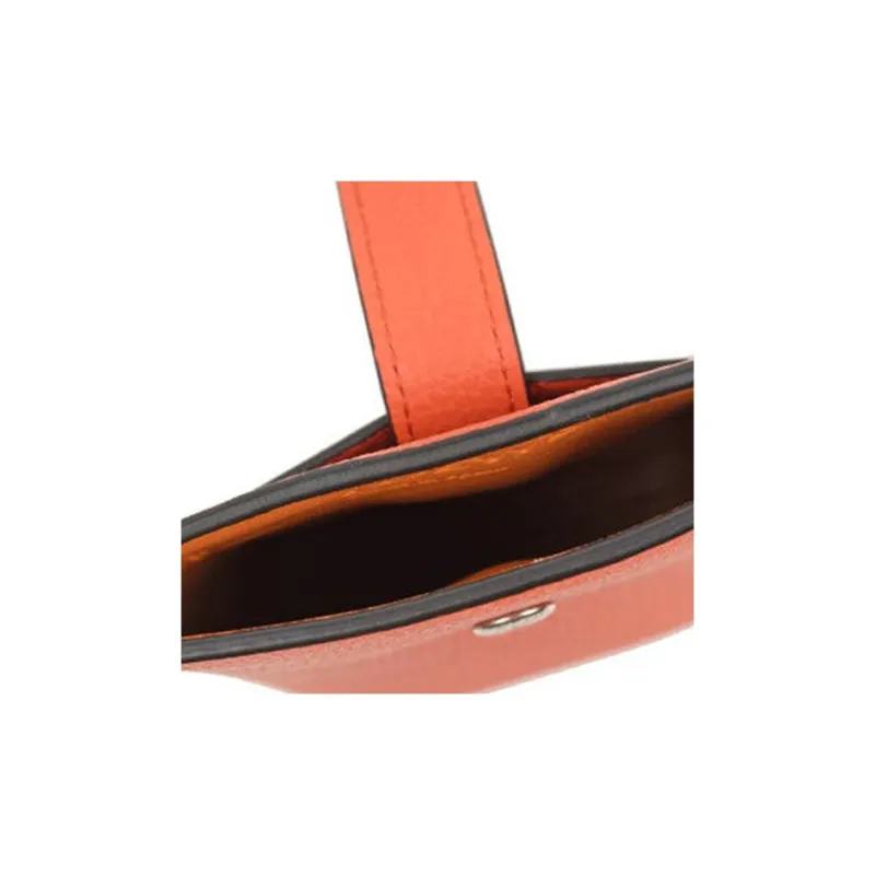 LOEWE Gate Pocket Calfskin Shoulder Bag, Crossbody Bag Regular Women's Coral/Apricot Red-4