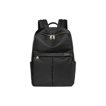 GOLDLION Fabric Backpack Medium Size Women's Black/Apricot