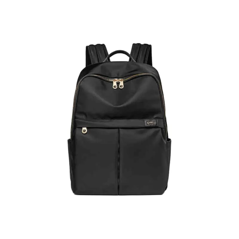 GOLDLION Fabric Backpack Medium Size Women's Black/Apricot-0