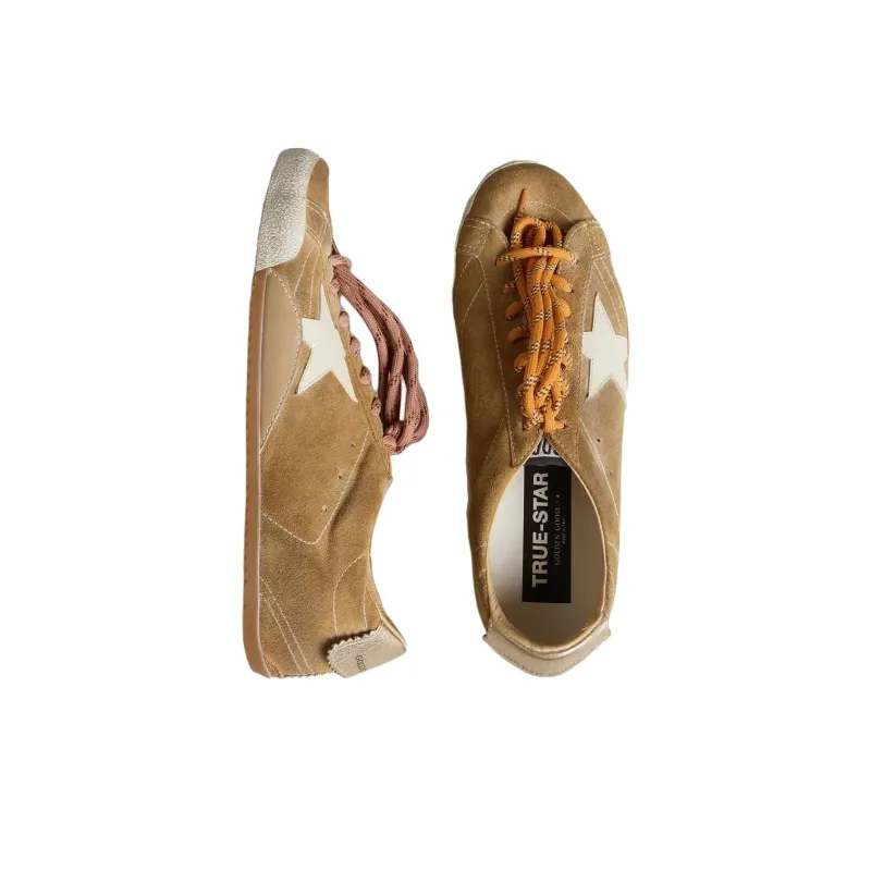 Golden Goose True Star Low Top Casual Shoes Men's Tobacco-3