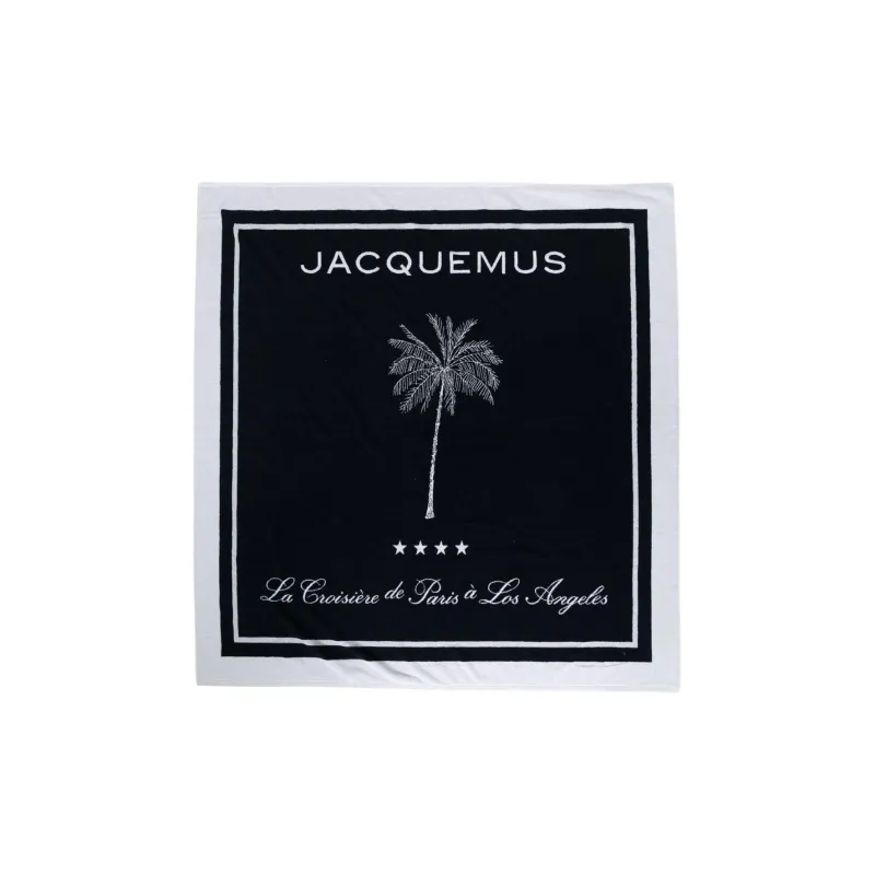 Jacquemus Bath Towel Black White-0