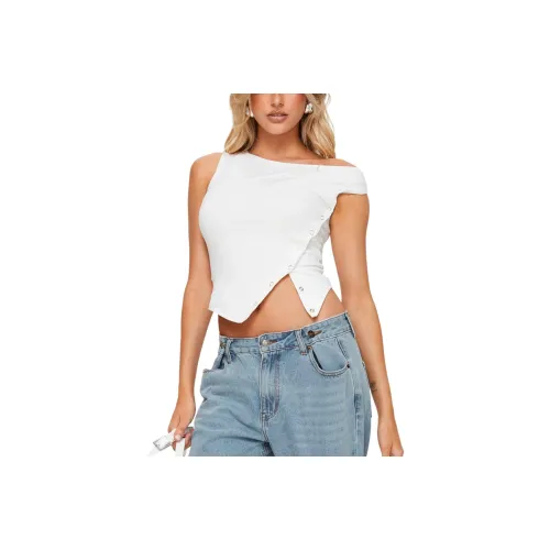 PRINCESS POLLY Tank Top Women's WHITE/White