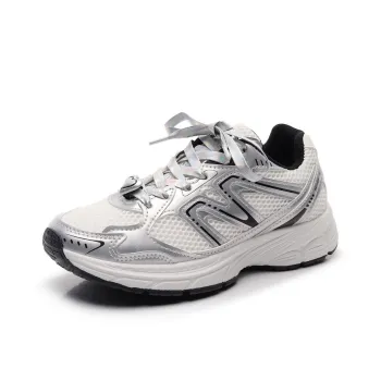 Feiyue Girly Heart Series Abrasion Resistant Breathable Height Increasing Low Top Chunky Sneakers Women's Silver