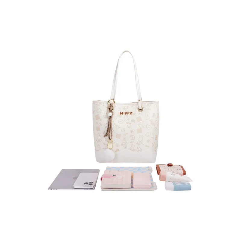 Miffy Pu Shoulder Bag Women's Ecru/Pink-5