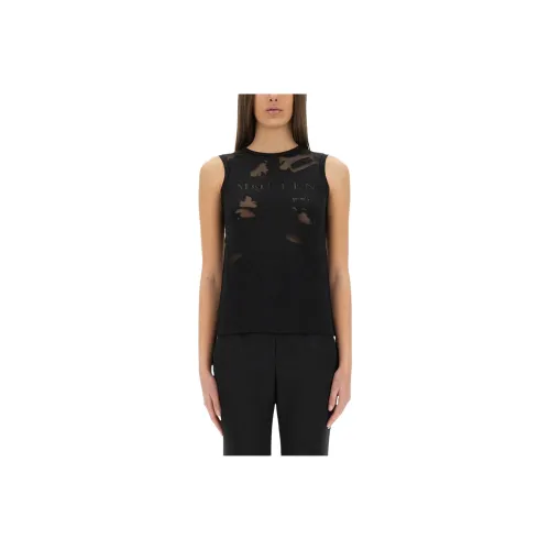Alexander McQueen Logo Detailed Mesh Tank Top