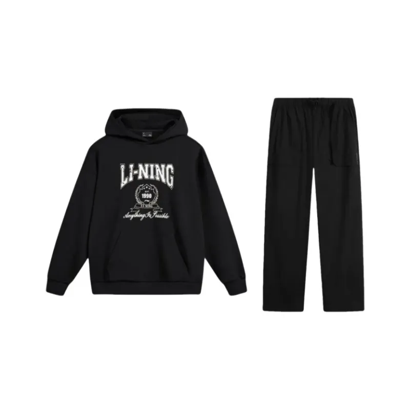 LiNing Sports Life Collection Casual Sportswear Unisex Black-0