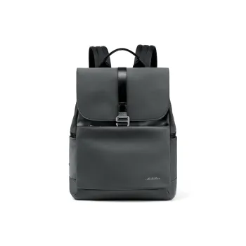 MashaLanti Nylon Fabric Business Travel Backpack Large Size Unisex Black/Smoke Gray