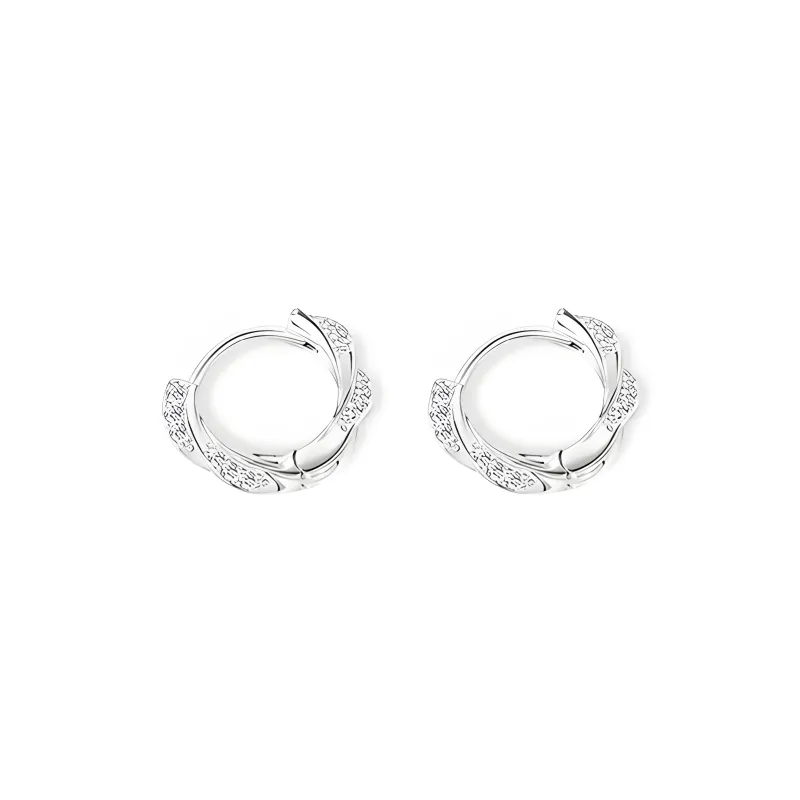 KIVA Sterling Silver Stud Earrings Unisex-1