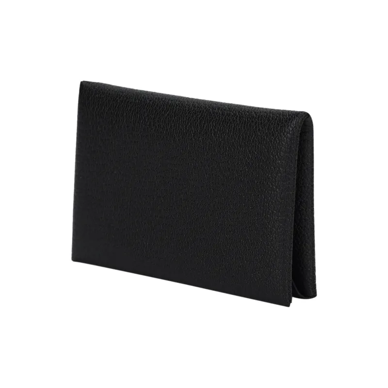 HERMES Calvi Mysore Goat Skin Card Holder Women's Black-1