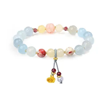 ZKY Golden Silk Jade Bracelets Unisex