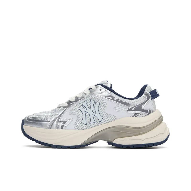 MLB New York Yankees Running Shoes Unisex Low Top Silver/Gray-0