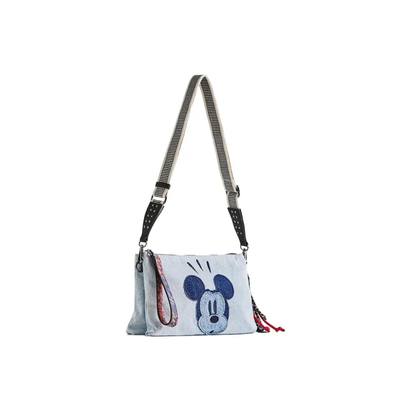 Desigual Cotton Shoulder Bag Women's Light Blue-1