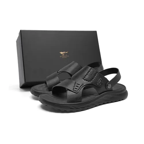 SEPTWOLVES Beach Sandals Men's Black