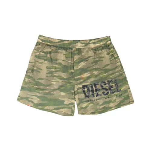 DIESEL Logo Printed Swim Shorts