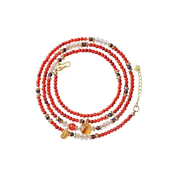 Amy's Garden Southern Red Agate Necklaces Women's Red