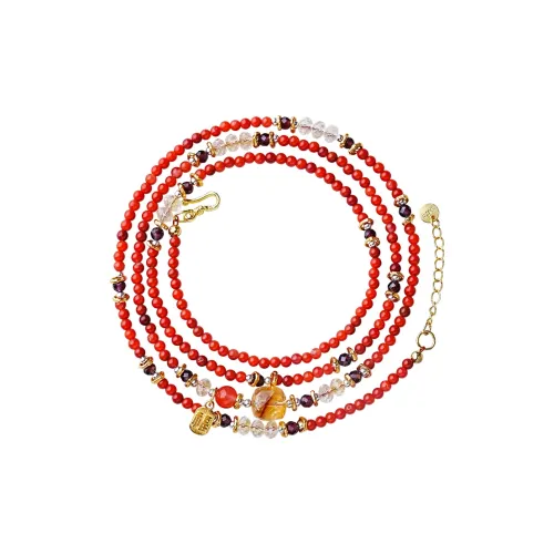 Amy's Garden Southern Red Agate Necklaces Women's Red