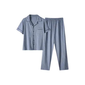 LUYOUYE Pajama Set Men's Light Blue