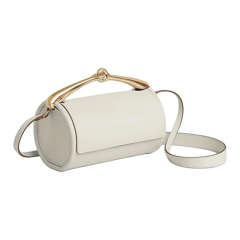 HERMES Maximors Swift Calfskin One Shoulder Handbag Women's Pearl White-1