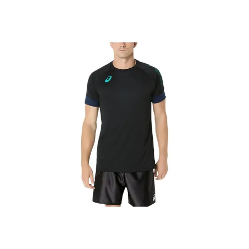 Asics T Shirts Men Black Blue