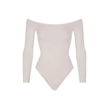 SKIMS ESSENTIAL OFF THE SHOULDER BODYSUIT Bodysuits Women's STONE/Stone Color