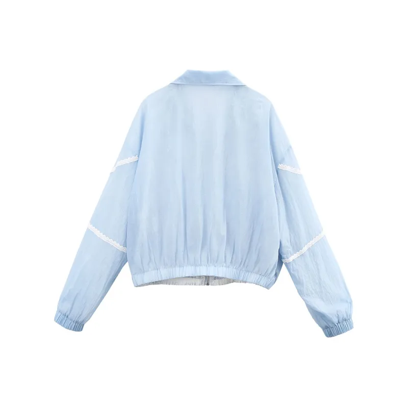 A Paradise For Awakening Cropped Coat Women's Blue-1