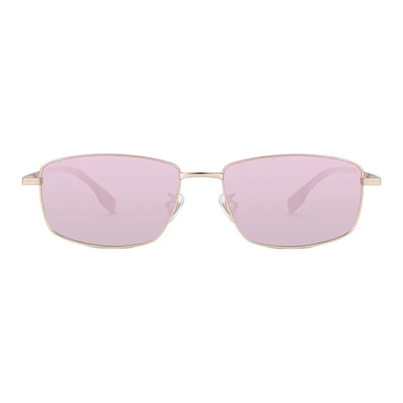 PULAIS Alloy Plate Frame Rectangular Sunglasses Men's Multicolor-3