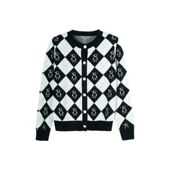 MISSSHINE Knitwear Women's Black/White
