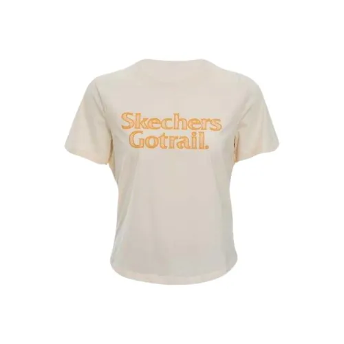 Skechers Regular T Shirt Women's Ecru 00V7