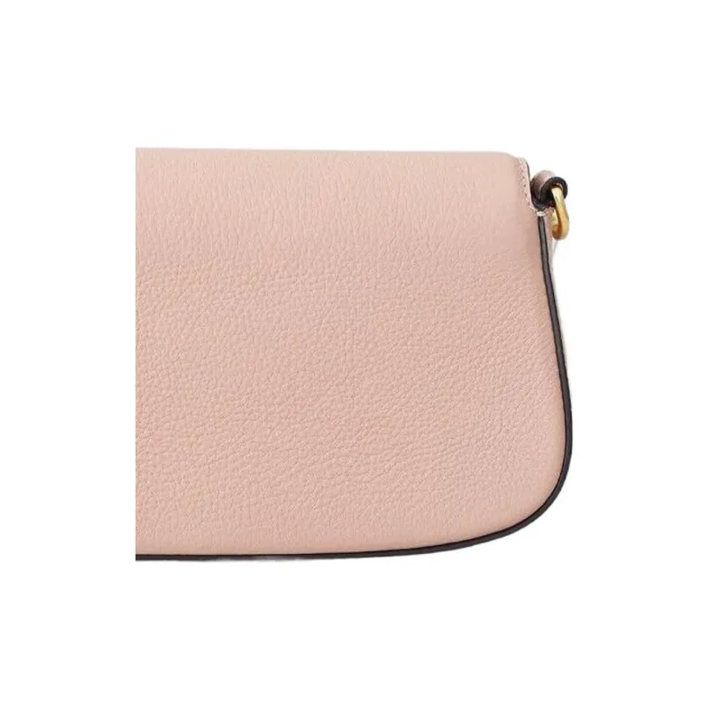 TORY BURCH Britten Leather Shoulder Bag, Handbag, Shoulder Bag, Crossbody Bag Trumpets Women's Pink & Pink Gold-3