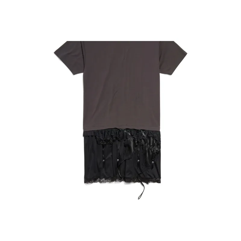 Balenciaga SS25 Short Sleeved Dress Regular Fit Women's Black-6