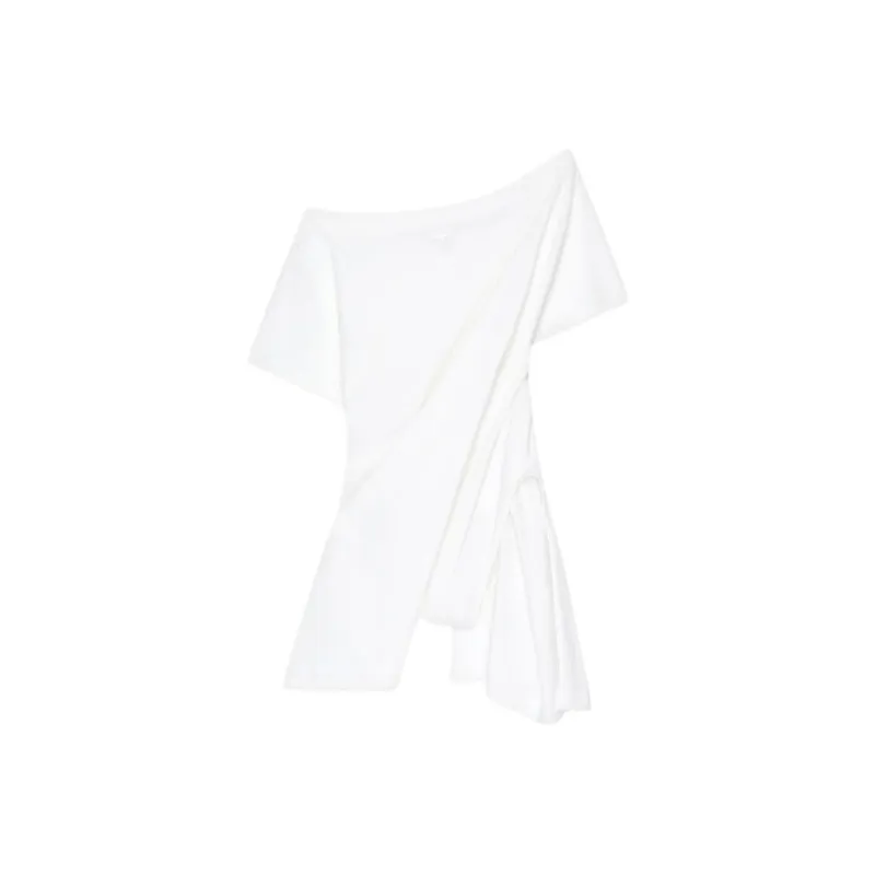 Courrèges Boat Neck Body Mini Dress 'Heritage White'-0