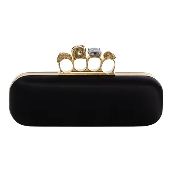 Alexander McQueen Satin Clutch Women's Black