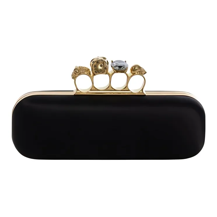 Alexander McQueen Satin Clutch Women's Black-0
