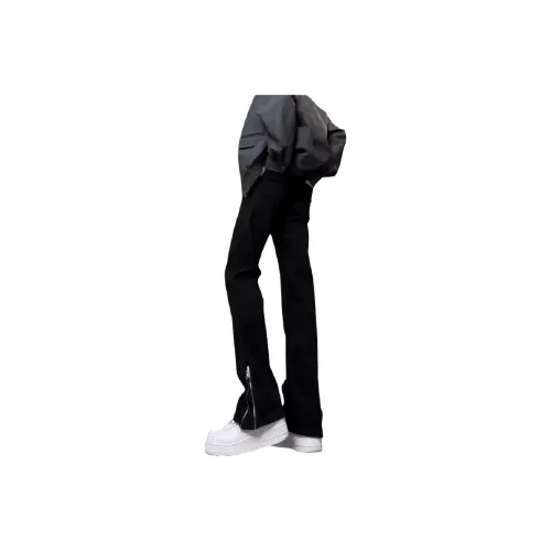 Glona Klio Jeans Unisex Black Side Zipper 033
