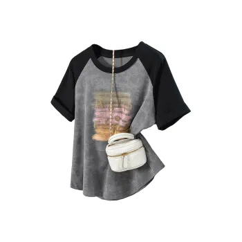 TOUCH T Shirt Women's Dark Gray & Black