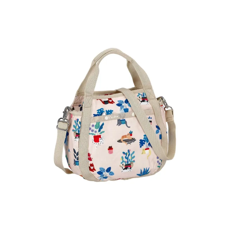 LeSportsac Polyester Shoulder Bag Crossbody Bag Handbag Small Size Women's Beige & Multicolor-3