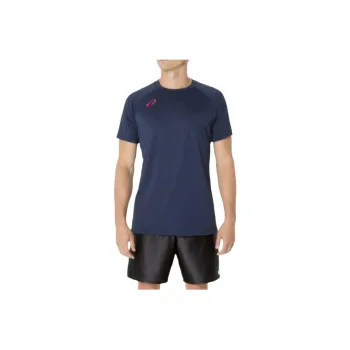 Asics T Shirts Unisex Blue
