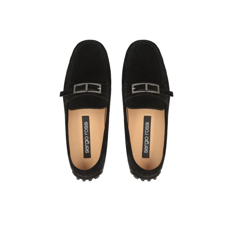 SERGIO ROSSI Sr Nora Gommino Loafers Men's Black-3