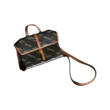 Songmont Fabric Small Crossbody Bag Handbag Trumpets Women's Morning White/Evening Brown