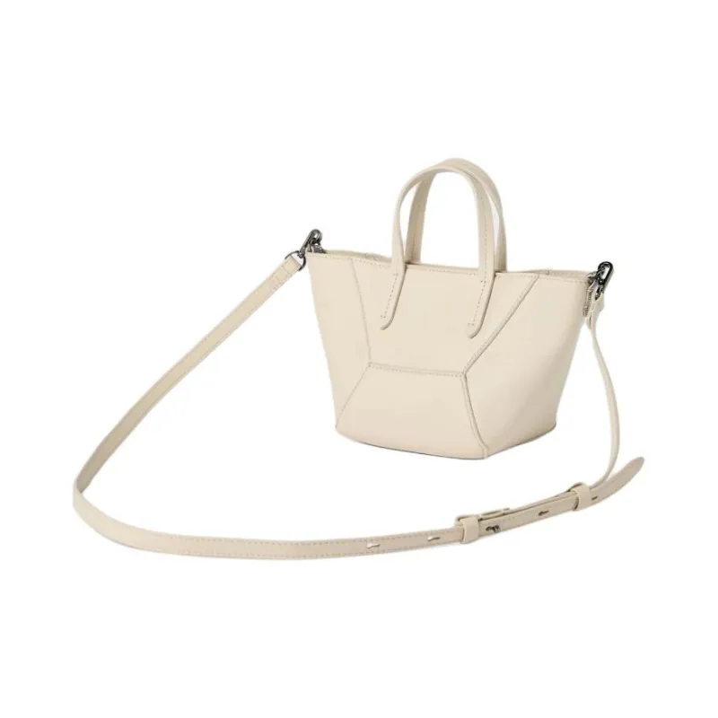 Brunello Cucinelli Calfskin Crossbody Handbag Mini Women's Ivory-1