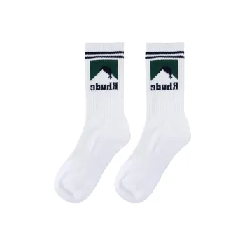 RHUDE Mid Calf Socks Men's 1 Pack White